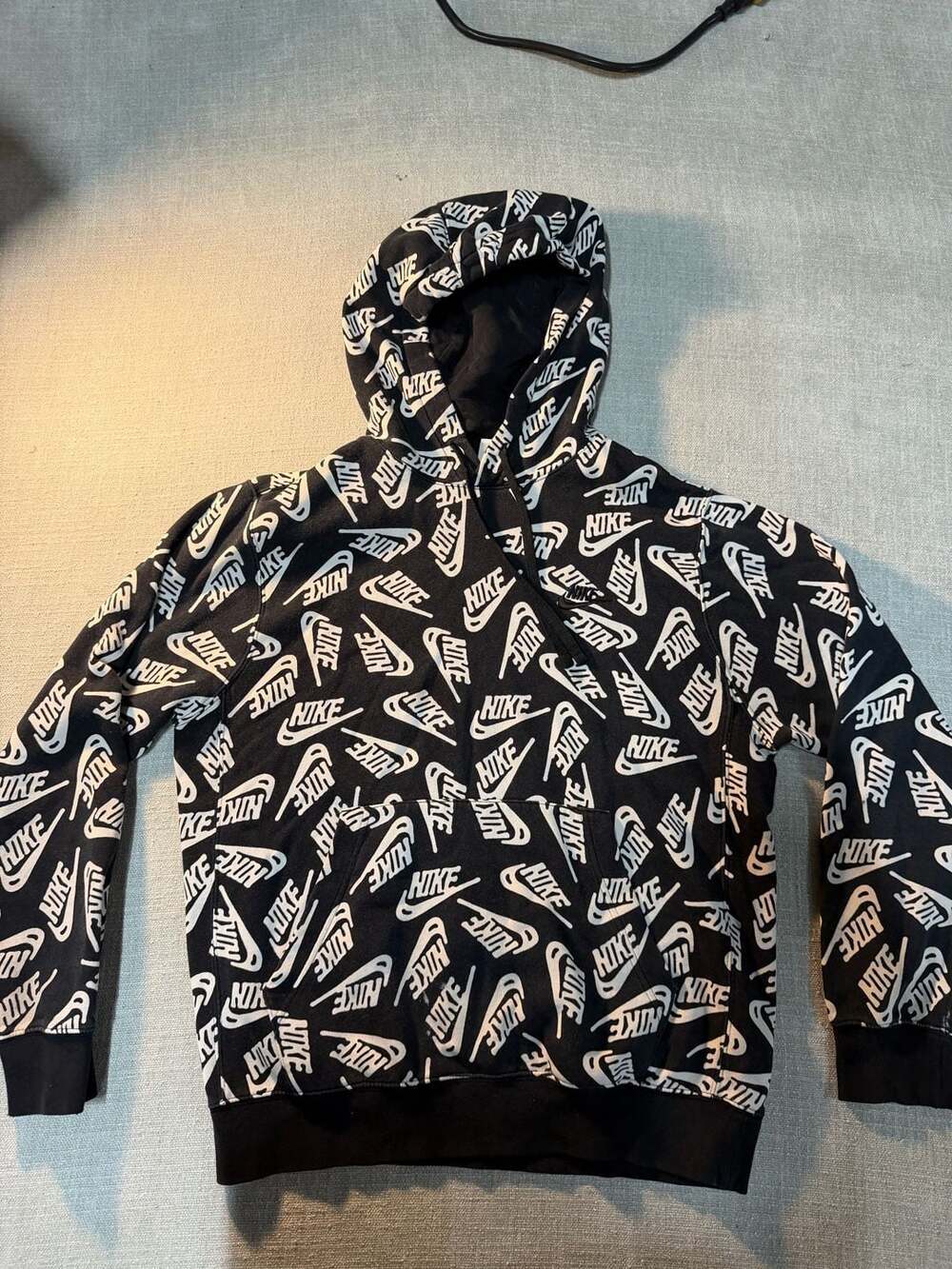 Nike Sportswear Allover Print Logo Pullover Hoodie